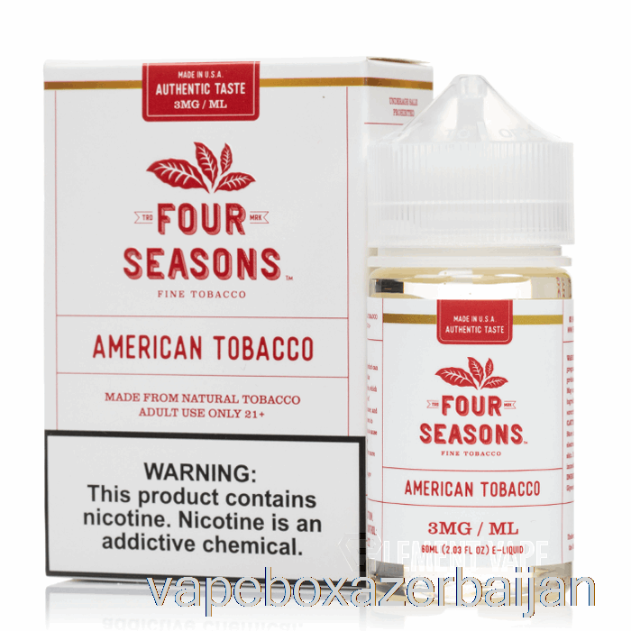 E-Juice Vape American Tobacco - Four Seasons - 60mL 12mg